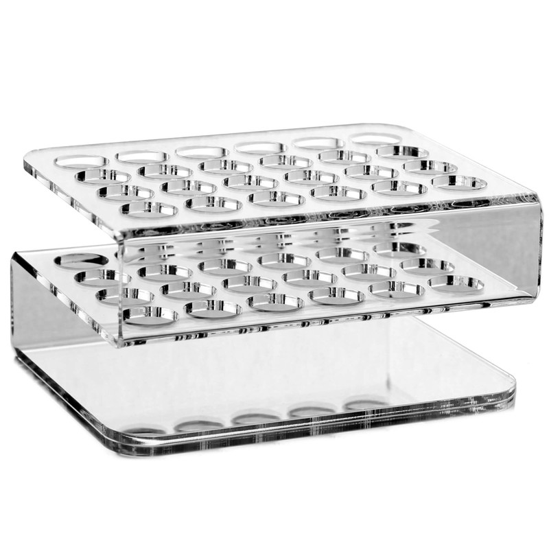 Tuuters 24-Hole Test Tube Holder Acrylic Clear (Diameter 20.5 mm)