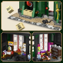 Under the Baubles Magical Alley Toy Building Set for Wizards and Witches, 1056 PCS Collectible Wizarding World Gifts Idea for Harry Fans