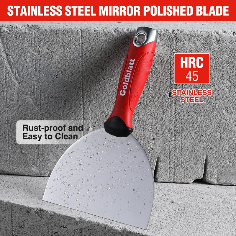 Goldblatt 6" Putty Knife, Stainless Steel Scraping Paint, Putty Knife