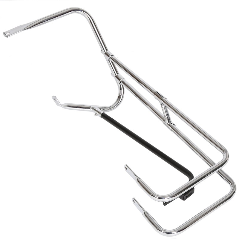 ECOTRIC Chrome Saddle Bag Guard Rail Bracket Compatible with 97-08