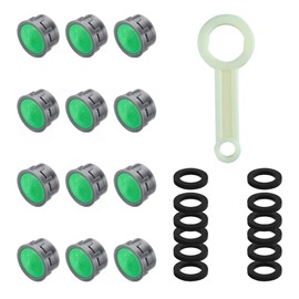 Haiba 12 Pieces Faucet Aerators, Water Flow Restrictor Replacement Parts Insert Aerator for Bathroom or Kitchen, Universal Tap Aerators with Plastic Faucet Wrench Tool