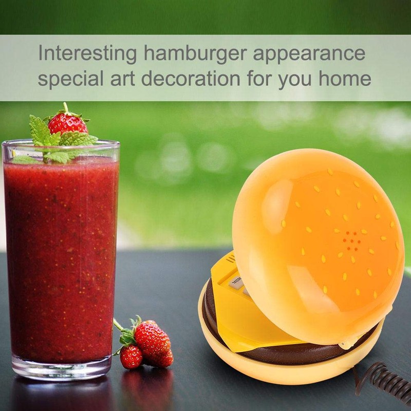 Wired Landline Telephone Interesting Hamburger Phone for Decoration of Gifts