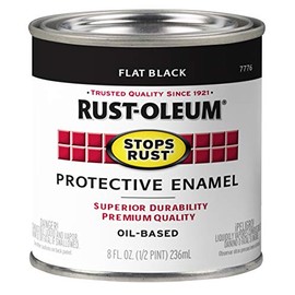 Rust-Oleum 7776730 Protective Enamel Paint, 8-Ounce, Flat Black