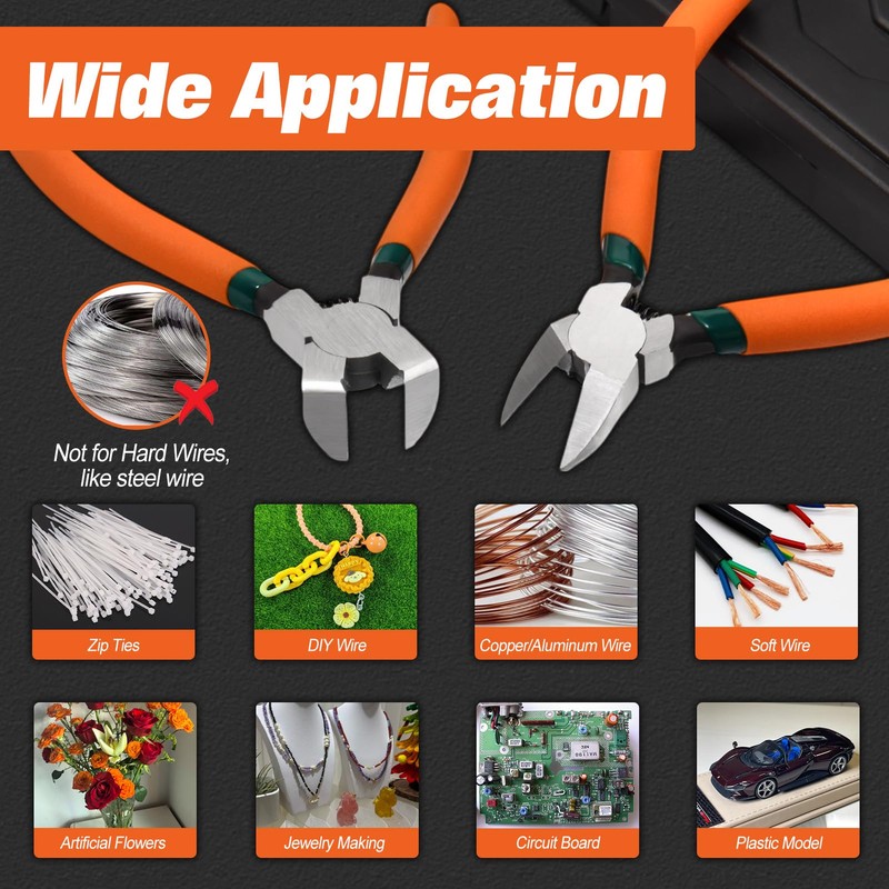 LEONTOOL Diagonal Pliers for Flush Cut Plastics, 45° & 90°