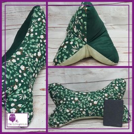 Leseknochen Nackenkissen Feuerwerk bequem und waschbar! Handgestopft und genäht in Deutschland - Nutzbar als Nackenrolle Kissen Nackenrolle (Cotton grün XXL)