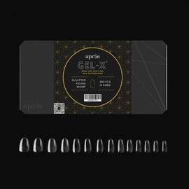 Apres Gel-X® Round Box of Nail Tips | 280 Gel-X Tips, Soft Gel Tips, 14 Sizes 00-9 | Half-sizes Included (Sculpted Round Short, 280.00 Fl Oz (Pack of 1))