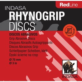 INDASA Rhynogrip Red Line Discs D75 - Eccentric Sanding Discs 75 mm - Velcro Disc - Professional Sandpaper - Grain 280