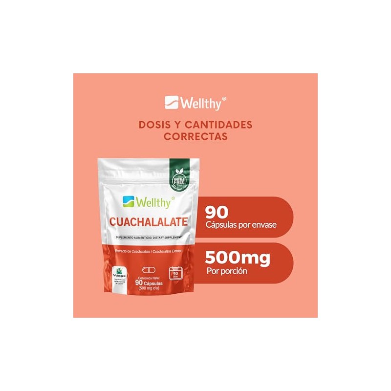 Wellthy Cuachalalate Extracto en CPSULAS. Extracto de Cuachalalate 500mg cu,