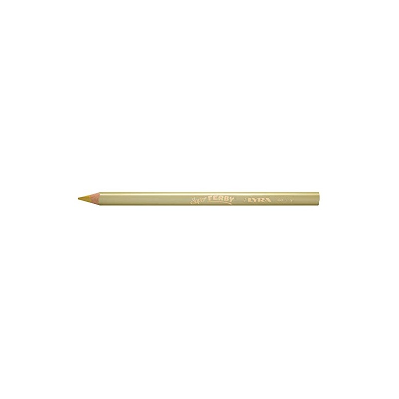 LYRA Super Ferby Metallic Wooden Chunky Colouring Pencils, 6 Assorted