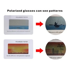 Juanbao Pure Life 4 PCS Polarized Glasses Test Card,Polarization Sunglasses Tester, Polarized Glasses Check Paper Accessories