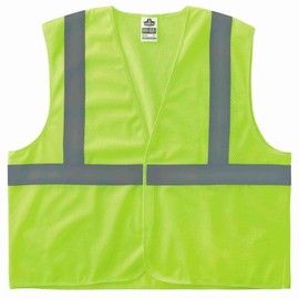 Ergodyne GloWear 8205HL-ECO Recycled Safety Vest, Class 2 Type R Hi Vis Reflective Vests, Post Consumer Materials, Eco Friendly