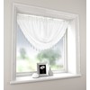 Plain White Swag Millie Pelmet Swag Beaded Heart Bead Valance