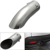 C-FUNN Chrome 60 mm Car Curved Tailpipe Exhaust Bumper Trim