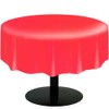 Red Solid Round Plastic Table Cover (213cm) 1 Count –