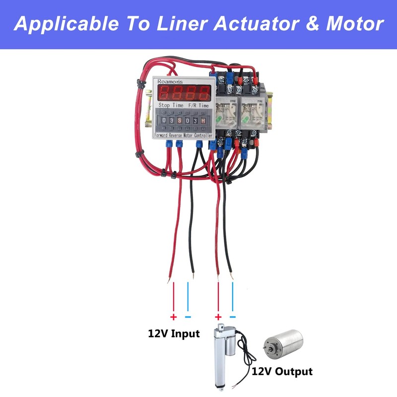 Roamoris Automatic Forward Reverse Motor Controller,0.1S-99H Timer Cycle Relay for