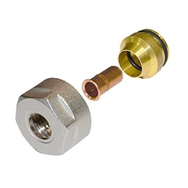 Wiroflex Screw-On OUTER THREAD FOR STAINLESS STEEL AND COPPER PIPE ADAPTER FITTING FOR Multilayer Composite Pipe, 1 1/2-Inch Push-Fit X 18 mm Chrome, 26050 3