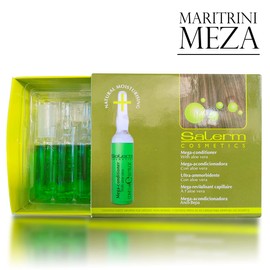 Salerm Ampolleta Mega Acondicionadora 12 x 5ml Repara Hidrata - Incluye Regalo - Maritrini Meza - Salerm Cosmetics Mega Conditioner For Nature Moisturising Treatment - 12 Vial x 0.17 oz by Salerm