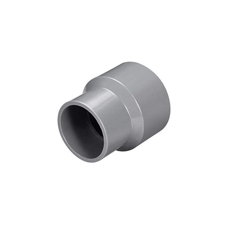 sourcing map PVC DWV Reducing Coupling Schedule 40 Gray 50mm