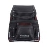 VEEKAY 10-Pocket Resin Finish Leather Tool Pouch with Carpenter's Nail