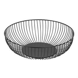 nisbets limited Olympia Wire Food Display Bowl Round Black - 285x85mm, Iron
