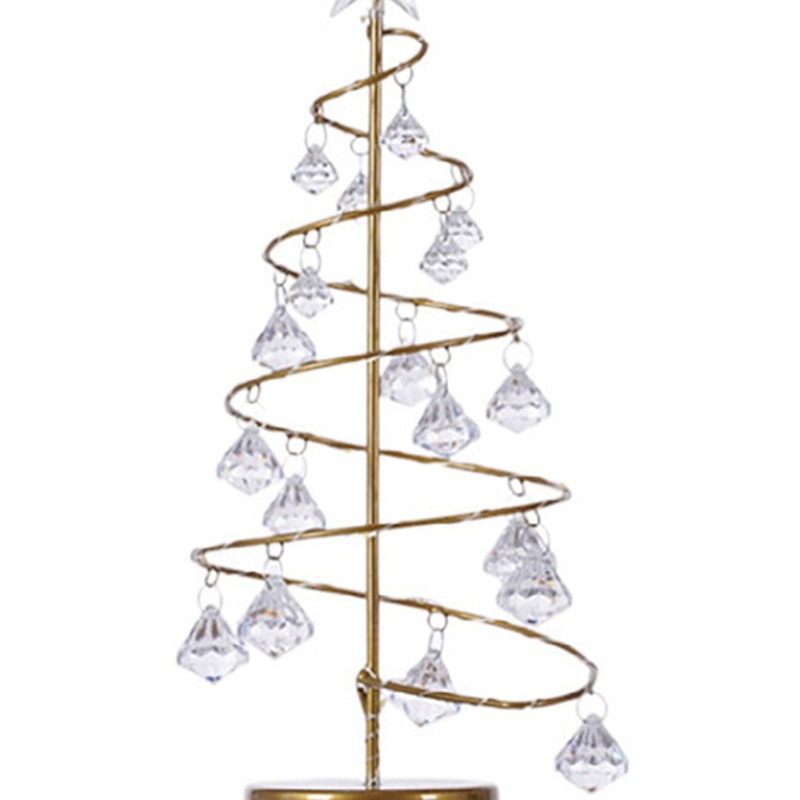Christmas Crystal Tree Lamp Acrylic Crystal Pendant Christmas Decorative Desk