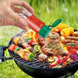 Supkiir Plastic Spice Jars, 50Pcs Spice Containers with Shaker Lids Bottles Seasoning Shaker Jars 3.3 oz/100ml for Storing Spices, Seasonings, Herbs, Powders