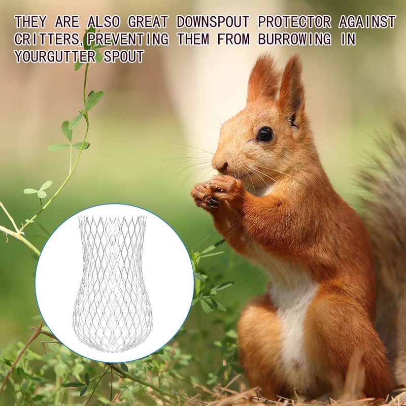 Gutter Downspout Guard, 4PCS Aluminum Down Pipe Filter Mesh Gutter