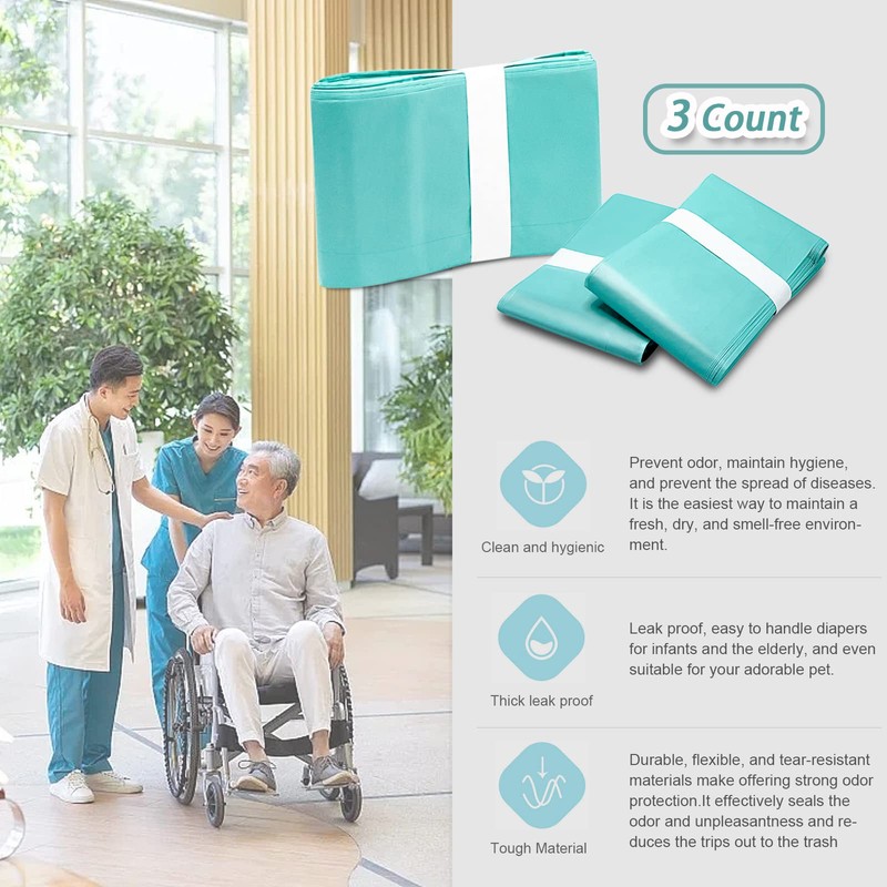 6 Pack of Diaper Disposal Liners Compatible with Janibell Brand