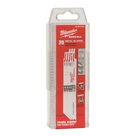 Milwaukee 48-00-8184 6 in. 18 Teeth per in. Medium Metal Cutting SAWZALL Reciprocating Saw Blades - pack of 25