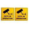Tek Automotive CCTV In Operation Sign – Twin Pack, 10x10cm – Security Camera Sticker for Windows – Indoor & Outdoor CCTV Signage – Small CCTV Warning Stickers for Home, Shops, Offices & Businesses