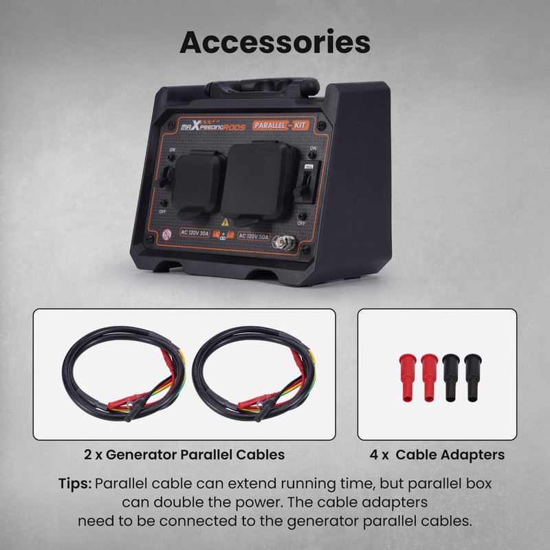 maXpeedingrods Generator Parallel Kit with 120V 30A, 120V 50A Outlets