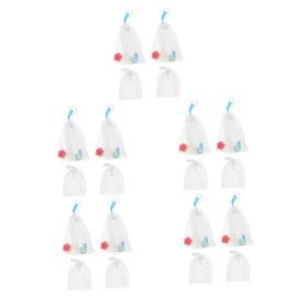 Minkissy 5sets Cleansing Foaming Cup Loofah Sack Saver Bag Mesh Bag for Bar Soap 4pcs*5