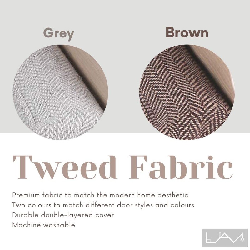 Lavish Home Décor Luxury Tweed Fabric Draught Excluder for Bottom