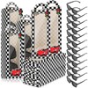 Fuyoooo 24 Pieces Racecar Checkered Party Favors 12 Pack Black