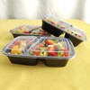 100pc 28 Oz 2-Grid Meal Prep Containers disposable, Plastic Food