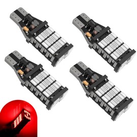 Dogary 4 PCS T15 4014 45SMD LED Reverse Lights, 6500K 800LM Car Turn Signal Bulbs, 12V High Brightness Brake Lights, 360 Degree Lighting, Suitable for Most Cars, Trucks and RVs (Red)