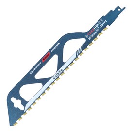 Saw Blade, Reciprocating Saw Blade Stone, Carbide Steel Metal Wood Stone Saw Blade for Reciprocating Saws for Aerated Concrete, Brick, Concrete, Cement Panels and Concrete, Length 305 mm (S1243HM)