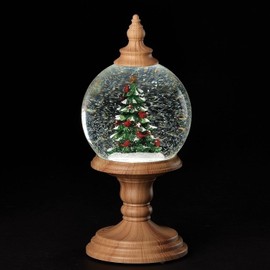 Roman 134309 LED Swirl Dome Pedestal Tree with Star, 9.5-inch Height