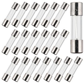 BOJACK F6.3AL125V 5x20 mm 6.3A 125V fuses 0.2x0.78 Inch 6.3 amp 125 Volt Fast-Blow Glass Fuses (Pack of 20)