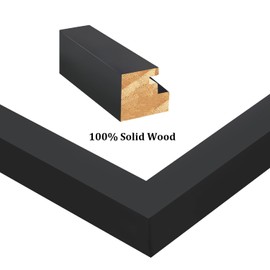 Egofine 4x6 Picture Frames Set of 6 - Made of Solid Wood Covered by Plexiglass for Table Top Display and Wall Mounting photo frame Black