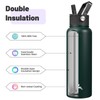 Konokyo 40oz Insulated Water Bottle Stainless Steel Sport Bottles with