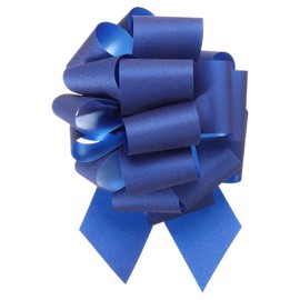 MECCANIXITY 10pcs 11" Glitter Car Large Pull Bow Gift Wrapping Bows for Christmas Flower Presents Birthday Wedding Car, Dark Blue