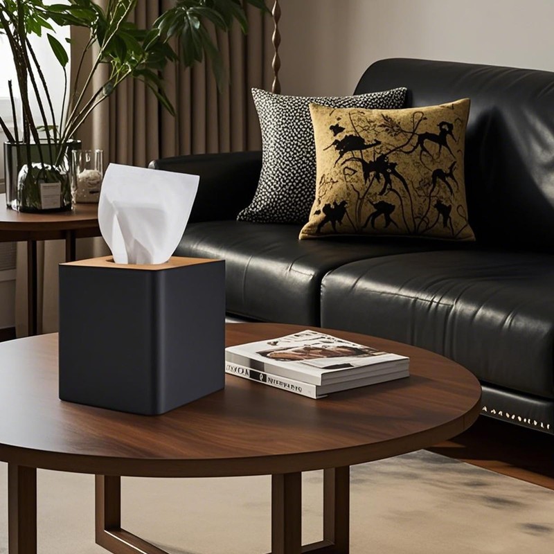 RETON 2 Pack Tissue Box Cover, Square Plastic Tissue Holder