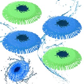 Wasser Frisbee,4 Stück Wasser-Wurfscheibe,Wasser Wurfscheibe aus Schaumstoff und Silikon,Wurfscheibe Wasserspielzeug,Wasserspielzeug Pool für Kinder,Sommer Spaß