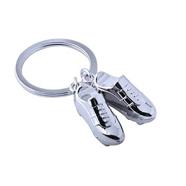 ARFUKA Keyring Sneaker Pendant Keyring Metal Unisex Key Organizer Holder Keychain Birthday Christmas Wedding Valentine's Day Gift for Men and Women Silver
