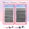 Kiusatig Individual Eyelashes Kit 2 styles Cluster Lashes Kit with