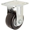 RWM Casters 46 Series Plate Caster, Rigid, Thread Guard, Phenolic