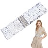 CABODYALS 73mm Silver Wide Elastic Glitter Sequin Dance Belt for