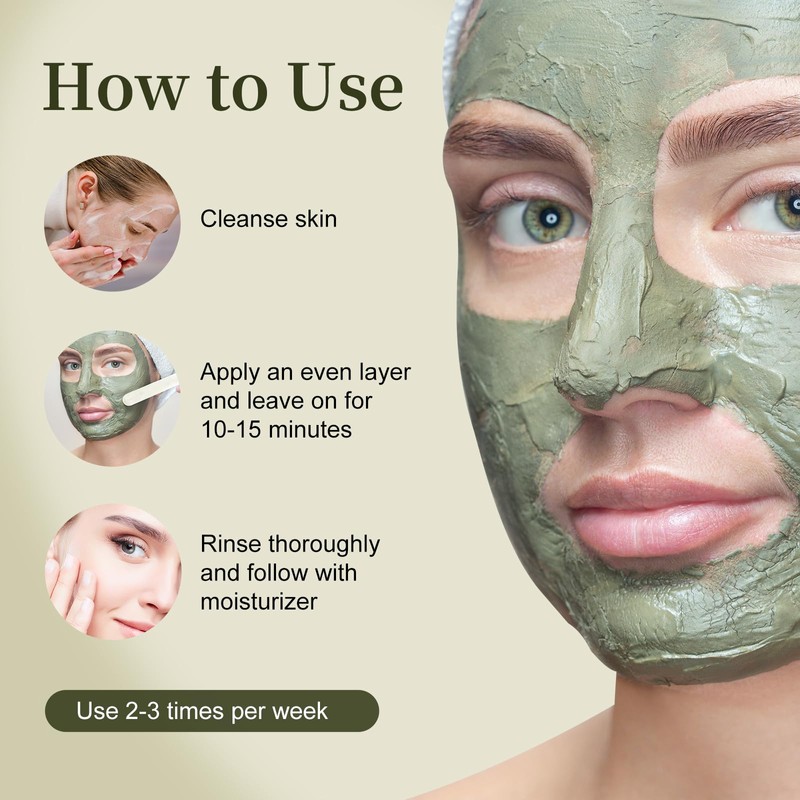 Green Tea Clay Mask, Clay Masks Deep Pore Cleansing