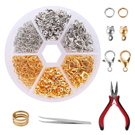 Chain Clasp Set, 463 Pieces, Clasps for Bracelets, Chain Clasps for Crafts, Chain Clasps for Bead Bracelets, Jump Rings Set for DIY Jewellery Making